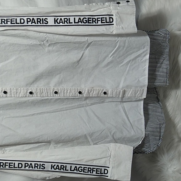 SALE! NWOT Karl Lagerfeld Paris Limited Edition Hi Lo Shirt Sz.LG (BX51) - Picture 4 of 13
